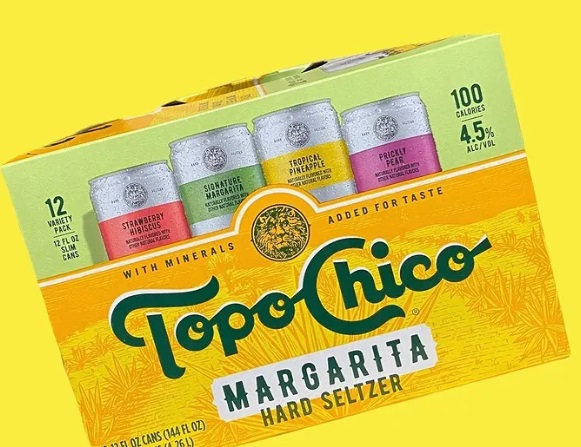 Topo Chico Margarita Variety Pack Hard Seltzer, 12 Pack, 12 fl oz Cans,  4.5% ABV